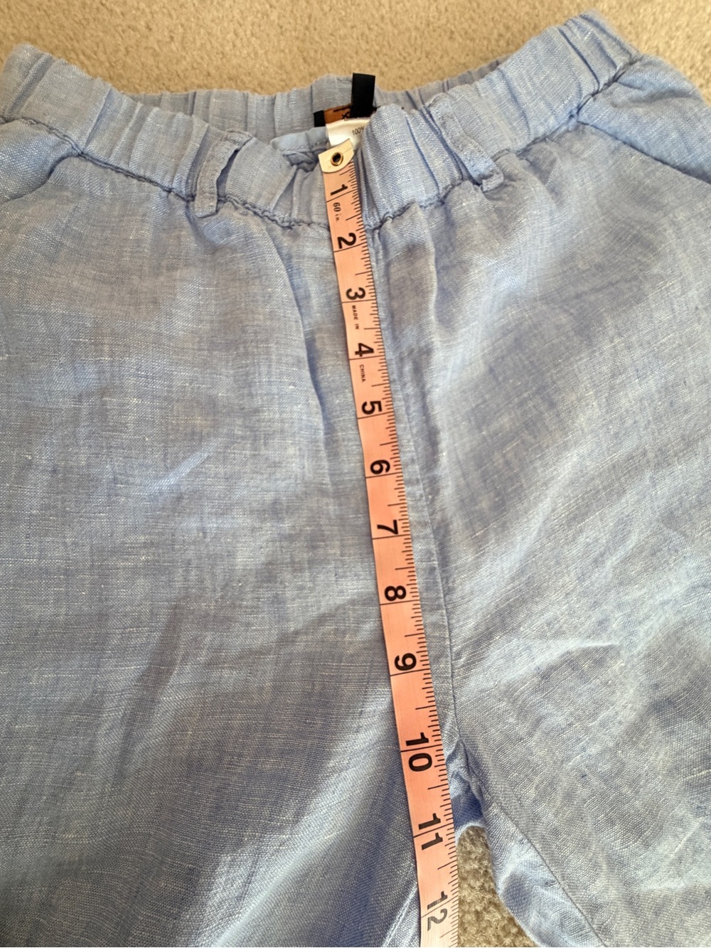 Quince 100% European Linen Pants Women Sz XS French Blue Coastal Beachy - Picture 7 of 8